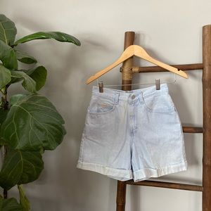 High waisted denim shorts